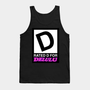 Rated D For Delulu Meme Tank Top